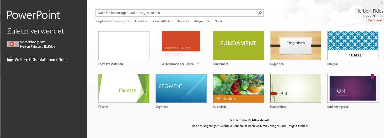 Powerpoint Startbildschirm Abschalten